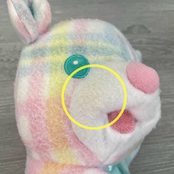 Vintage 1996 Hasbro Playskool Snuzzles Bear Plaid Pastel Vibrating Baby Plush - Picture 9 of 12